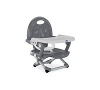 Chicco Pocket Snack Rehausseur Chaise Bébé pour Enfants de 6 mois à 3 ans (15 kg), Chaise Haute Portable, Réglable, avec Fermeture Compacte et Plateau Amovible - Dark Grey
