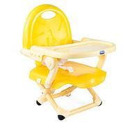 Chicco Pocket Snack Rehausseur Chaise Bébé pour Enfants de 6 Mois à 3 Ans (15 kg), Chaise Haute Portable, Réglable, avec Fermeture Compacte et Plateau Amovible - Saffron