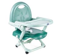 Chicco Pocket Snack Rehausseur de Chaise pour Enfants 6 Mois-3 Ans (15 kg), Chaise Haute Portable pour Repas, Siège de Voyage avec Fermeture Compacte, Plateau Amovible, Vert