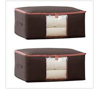 CHICIEVE - Sac de Rangement Pliable sous Le lit avec fenêtre Transparente en Tissu, Grande capacité de Rangement pour couettes, couvertures, couettes, vêtements (Lot de 2)