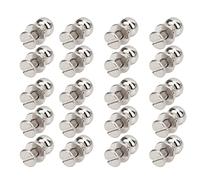 CHICIRIS 20 Pièces Rivets en Cuivre Clous de Mamelon à Tête Ronde pour Accessoires de Mode Bricolage en or et Argent, 9x8mm (Tête de moine argent 9 * 8mm)
