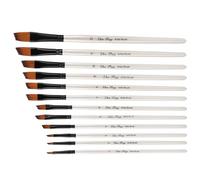 CHICIRIS Brusque de Peinture à l'huile Ensemble de Cheveux en Nylon Supérieur 12pcs Gouache Art Brush Stylo pour Artistes (Front incliné)