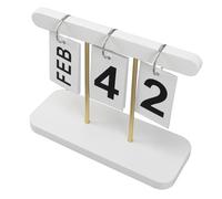 CHICIRIS Calendrier Mural Quotidien, Design Créatif, MDF Durable (WHITE) | Décor de bureau polyvalent, affichage précis de la date, fer de qualité, bureau à domicile