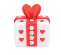 CHICIRIS Coffret Cadeau Ennuyeux de 3,94 Pouces, Jouet de Farce imprimé en 3D avec Conception à Vis pour Cadeaux de Fête D'anniversaire de Noël au Bureau (rouge blanc)