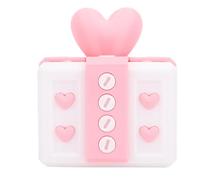 CHICIRIS Coffret Cadeau Ennuyeux de 3,94 Pouces, Jouet de Farce imprimé en 3D avec Conception à Vis pour Cadeaux de Fête D'anniversaire de Noël au Bureau (Rose Blanc)