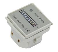 CHICIRIS Compteur Horaire Compteur Horaire Mécanique avec Indicateur, Large Plage de Synchronisation 0-99999.99H, Horloge Industrielle à Installation Intégrée pour Générateurs de Compresseur