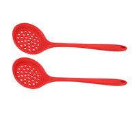 CHICIRIS Cuillère à Fente en Silicone, qualité Alimentaire, Louche de Cuisine Résistante à la Chaleur, Passoire pour la Famille et les Chefs Professionnels