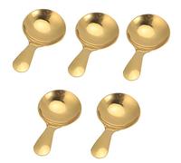 CHICIRIS Ensemble de Cuillères à Glace en Acier Inoxydable 304, 5 Mini Cuillères à Dessert pour la Cuisine, Durables et Résistantes à la Corrosion (GOLD)