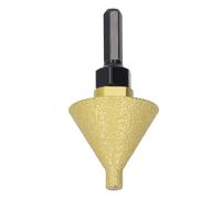 CHICIRIS Foret à Chanfreiner Diamant, 50mm Fraise à Lamage Conique pour Agrandir Chanfreiner Polir Marbre Quartz Céramique Granit, avec Adaptateur Filetage M14 pour Meuleuse D'angle