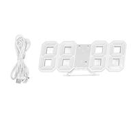 CHICIRIS Horloge Murale 3D LED Minimaliste, Design Moderne, Affichage Numérique avec Température et Minuterie pour Maison, Salon, Chambre, Cuisine, Bureau