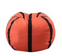 CHICIRIS Housse de Chaise pour Pouf de Rangement pour Animaux en Peluche, Pouf de 18 Pouces avec Fermeture éclair pour Organisateur de Jouets en Peluche pour Enfants, Sac de Rangement (Basket-Ball)