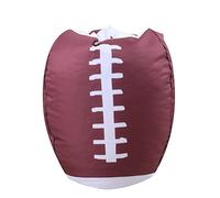 CHICIRIS Housse de Chaise pour Pouf de Rangement pour Animaux en Peluche, Pouf de 18 Pouces avec Fermeture éclair pour Organisateur de Jouets en Peluche pour Enfants, Sac de Rangement (football1)