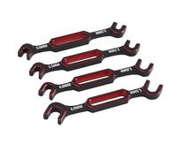CHICIRIS Jeu de 4 Clés RC en Alliage d'aluminium, Outil de Démontage Polyvalent pour Voitures sur Chenilles RC, Bateaux, Drones, Comprend Plusieurs Tailles de 3,0 à 6,0 Mm (rouge)