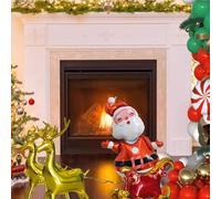 CHICIRIS Kit D'arc de Guirlande de Ballons de Noël, Décoration Festive Métallique Vert Rouge Blanc pour Fête de Noël, Matériau en Latex