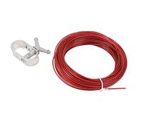 CHICIRIS Kit de Câble et Treuil de Couverture de Piscine, Fil galvanisé | Câble galvanisé à 7 Conducteurs de 100 Pieds, Ressort en Acier Inoxydable Robuste, Compatible avec les Piscines