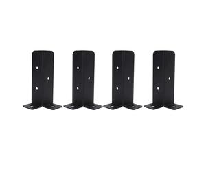 CHICIRIS Kit de Support D'ancrage de Poteau Robuste pour Support de Terrasse sécurisé et Installation de Clôture - 4 Supports Métalliques, Taille 35 Mm, Matériau galvanisé