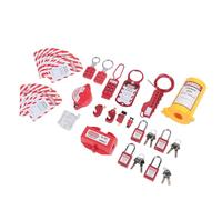CHICIRIS Kit de Verrouillage avec 4 Cadenas de sécurité et Verrous de | Cadenas en Plastique Non Conducteur, Crochets en Acier Inoxydable, Moraillon Multi-verrouillage, 4 Serrures à Disjoncteur
