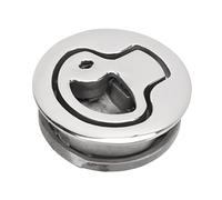 CHICIRIS Loquet de Trappe de Porte de Bateau en Acier Inoxydable 316, Serrure de Trappe de Porte Marine 2 Pouces, Conception à Clapet Affleurant avec 2 Clés, Style de Verrouillage Rond pour Bateau,