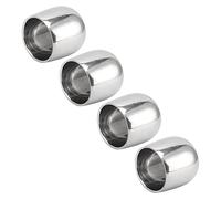 CHICIRIS Lot de 4 Tasses à café en Acier Inoxydable, Tasses à café Thermiques Isolées à Double Paroi pour Boissons Chaudes, Design incurvé élégant, 200 Ml