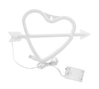 CHICIRIS Néon LED Applique Murale Adorable en Forme de Coeur, Art Mural Décoratif, La Flèche d'amour LED Néon Cupidon Amour Coeur Signes Lumière Décoration Murale pour Chambre Maison Bar(Rouge)