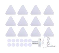 CHICIRIS Panneau Lumineux Triangulaire APP Télécommande Applique Murale LED Applique Murale LED Lumières 12 Ensembles de Lumières RVB pour les Jeux APP Sound Télécommande