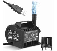 CHICIRIS Pompe à Eau Submersible, Mini Pompe 5V avec Mode Minuterie | Fonctionnement silencieux, Débit maximum 400 L/H, Hauteur de levage de 9,8 pieds, Facile à utiliser avec USB