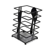 CHICIRIS Porte-ustensiles de Comptoir Noir Mat, Organisateur Multifonctionnel Moderne pour Outils de Cuisine en Fer 16x10x10cm (carré)