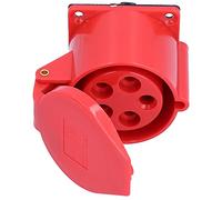 CHICIRIS Prise de Courant Industrielle, 5 Broches, 3 Phases, Installation Dissimulée étanche 32A 220V 380V 240V 415V, avec Construction en Laiton ABS, pour une Utilisation Intérieure et