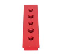 CHICIRIS Rail D'onglet à Fente en T de 100mm avec Trous, Rail de Goulotte en Alliage D'aluminium pour le Travail du Bois pour Fixation D'établi de Scie Circulaire (rouge)