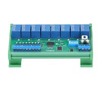 CHICIRIS Relais de Boîtier sur Rail DIN, Module 8 Entrées 8 Sorties Haute Performance avec connectivité pour les Projets de Maison Intelligente, 12 V, Idéal pour les Amateurs de Bricolage