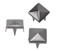 CHICIRIS Rivet carré, Artisanat en Cuir de Sac de Bricolage, Rivets en Métal pour Accessoires de Vêtements, 100 Pcs 9 Mm, Bronze en Bronze de Pistolet en Argent en or, Vêtements Décoratifs, (Argent