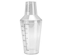 CHICIRIS Shaker à Cocktail Boston, échelle Claire, capacité Standard, Brillante, Prise Confortable, Facile à Démonter, sans Fuite, avec Design Transparent pour Bar, Maison, Restaurant (500ML)