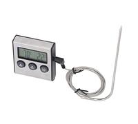 CHICIRIS Thermomètre à Viande Numérique avec Sonde, Thermomètre de Cuisson électronique pour Four à Griller Cuisine, avec Minuterie et écran LCD