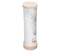 CHICIRIS Veilleuse d'angle, Lampe de Table d'ambiance Rechargeable avec Abat-Jour en Acrylique et Base en Bois pour Chambre à Coucher et Crèche