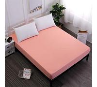 Chickw1 Drap Housse en Microfibre, Couleur Unie Housse de Matelas pour Protection de Matelas Épais - Antidérapants Résistant aux Rides (Rose,140X200X25cm)