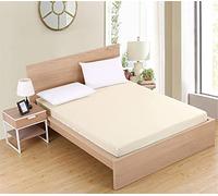 Chickw1 Drap Housse en Microfibre, Couleur Unie Housse de Matelas pour Protection de Matelas Épais - Antidérapants Résistant aux Rides (Beige,90X200X25cm)