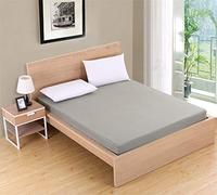 Chickw1 Drap Housse en Microfibre, Couleur Unie Housse de Matelas pour Protection de Matelas Épais - Antidérapants Résistant aux Rides (Grise,140X200X25cm)