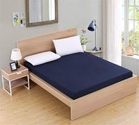 Chickw1 Drap Housse en Microfibre, Couleur Unie Housse de Matelas pour Protection de Matelas Épais - Antidérapants Résistant aux Rides (Marine,200X200X25cm)