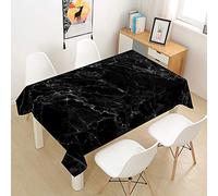 Chickw1 Nappe Rectangulaire Anti Tache Imperméable Lavable - Imprimée Marbre Moderne en Polyester - pour Jardins, Cuisine, Maison (E,140x220cm)