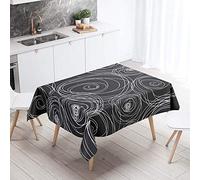 Chickw1 Nappe Rectangulaire Imperméable, Nappe en Polyester l'épreuve de l'huile Antifouling Lavable et Facile d'entretien Table Nappe pour Cuisine Impression de Léopard Camouflage (90x90cm,E)