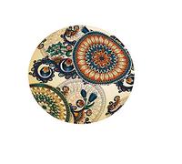 Chickw1 Ronde Nappe de Table Élastique Ajustable, Couverture de Table Kitchen Extensible Protection Tables pour Restaurants, Pique-niques - 3D Motif de Mandala (Imprimé Fleuri Vintage,100cm)