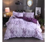 Chickwin Chickw1 Housses de Couettes 2 Personnes Parure de Lit Home Housse de Couette + 2 Taies d'oreiller,Taille 200x200cm,200 x 230 m,240x220cm (200x230cm, Pierre Mauve)