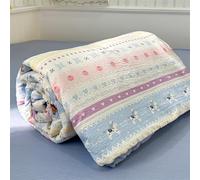 Chickwin Couverture d'Été Matelassée 4,5 Tog, Couvre-Lit Réversible à Motif Élégant en Coton Douce, Dessus de Lit Léger Respirant, Idéal pour Lit 1 Personne, 2 Personnes (Multicolores,150x200cm)
