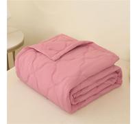 Chickwin Dessus de Lit Matelassé, Couleur Unie Couvre Lit en Microfibre Dessus de Lits Couvre-Lits Couverture de Lit Doux Léger Toutes Les Saisons pour Lit 1~2 Personnes (Rose foncé,150x200cm)