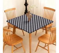 Chickwin Nappe Carrée avec Bord Élastique Style à Pois (Noir,170x170cm)