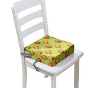 Chickwin Rehausseur Chaise Enfant 4-12 Ans, Rehausseur Chaise Coussin Enfants Portable Lavable Surélevée Coussin avec 2 Sangles à Boucle de Sécurité (Écureuil,40 * 40 * 10cm)