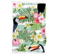 Chickwin Serviette Microfibre Toucan Serviette de Plage Sport Drap de Bain Serviette Piscine Petite Grande Drap de Plage Tapis de Plage Serviette de Bain Enfant Beach Towel (150x200cm,Tropical d'été)