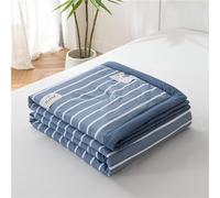 Chickwin Style Simple Dessus de Lit Matelassé, Couvre Lit en Microfibre Dessus de Lits Couvre-Lits Doux Léger Couverture de Lit pour Lit 1~2 Personnes (150x200cm,Rayures Bleues)