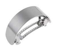 ChicLitonor Pince à Cheveux, élastique Robuste pour Queue de Cheval avec Ressort Métallique Résistant, Pince à Cheveux Semi-circulaire pour Femme de Style Françai, Argent