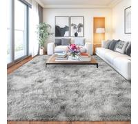 Chicnix Grand Tapis Salon 200x300 Poil Long Flannel, Tapis Chambre Poil Long Batik Gris Clair, Tapis Shaggy Antidérapant Doux pour Chambre Enfant Adolescent Dortoir